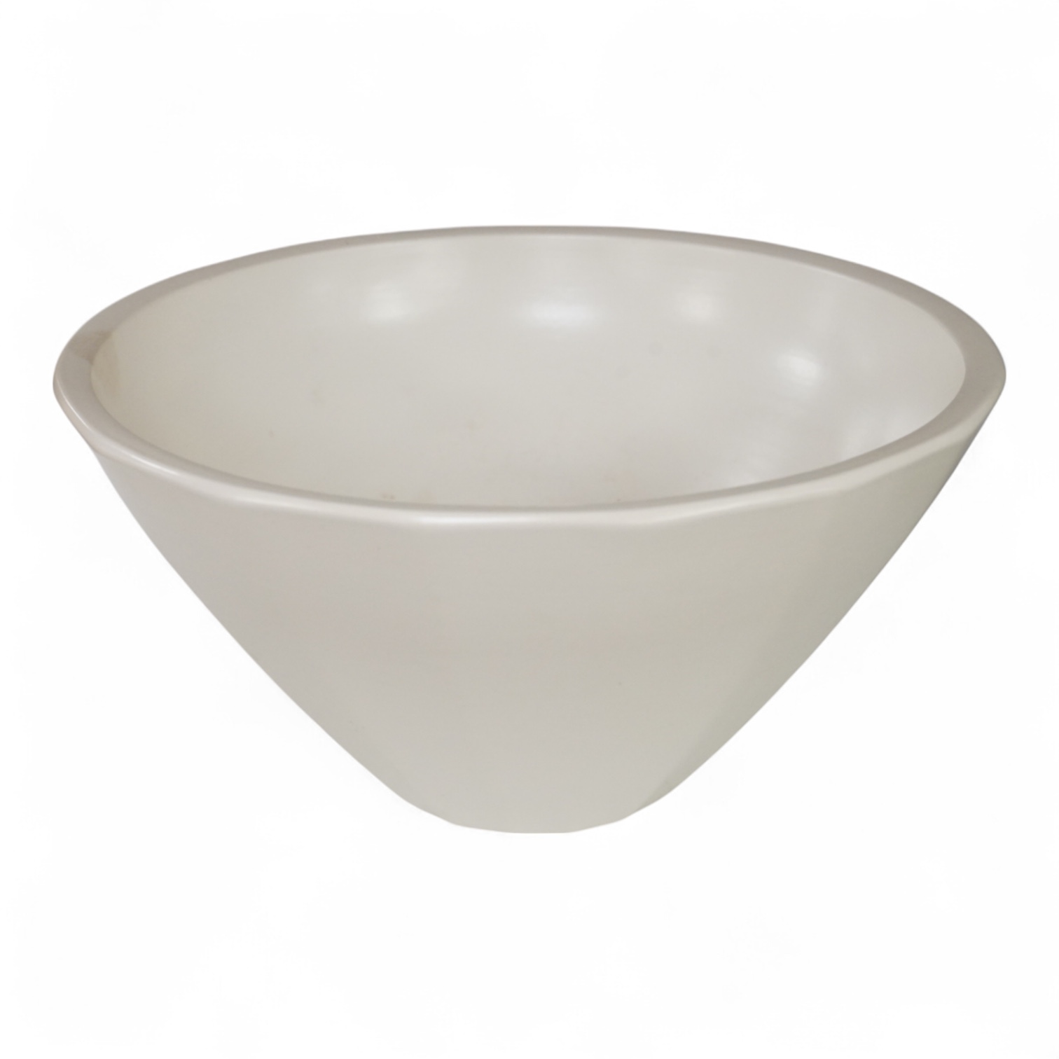 Keith Murray for Wedgwood, a cream conical bowl, 25cm diameter